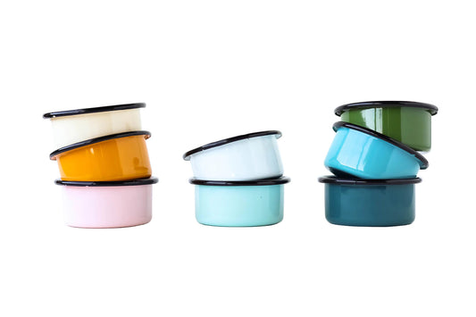 Colorful Enamel Mixing Cups