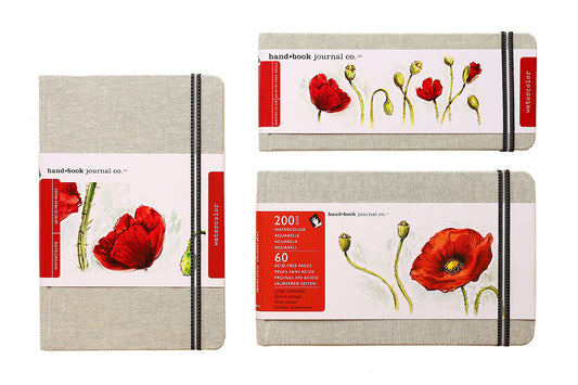 Handbook Travelogue Linen 95 lb. Watercolor Book