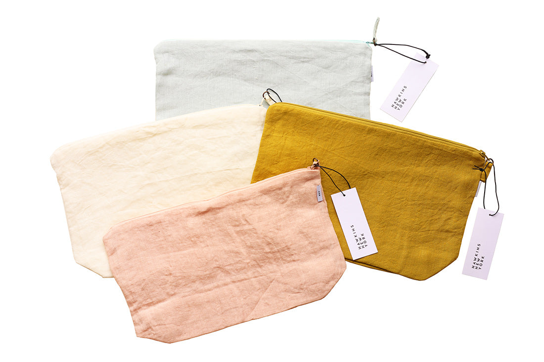 Hawkins NY Linen Zipper Pouch