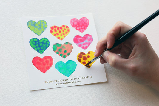 CfM Stickers for Watercolor - Hearts