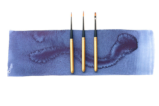 CfM Mini Matte Gold Travel Brushes