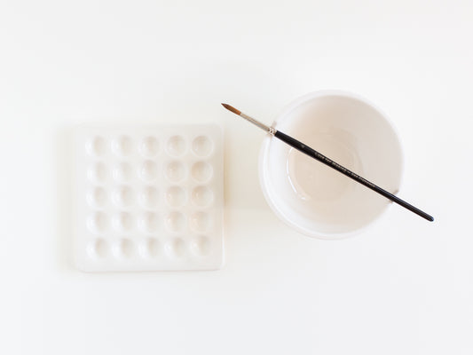 CfM + Cloutier Ceramics Slipcast Square Mixing Palette - Porcelain