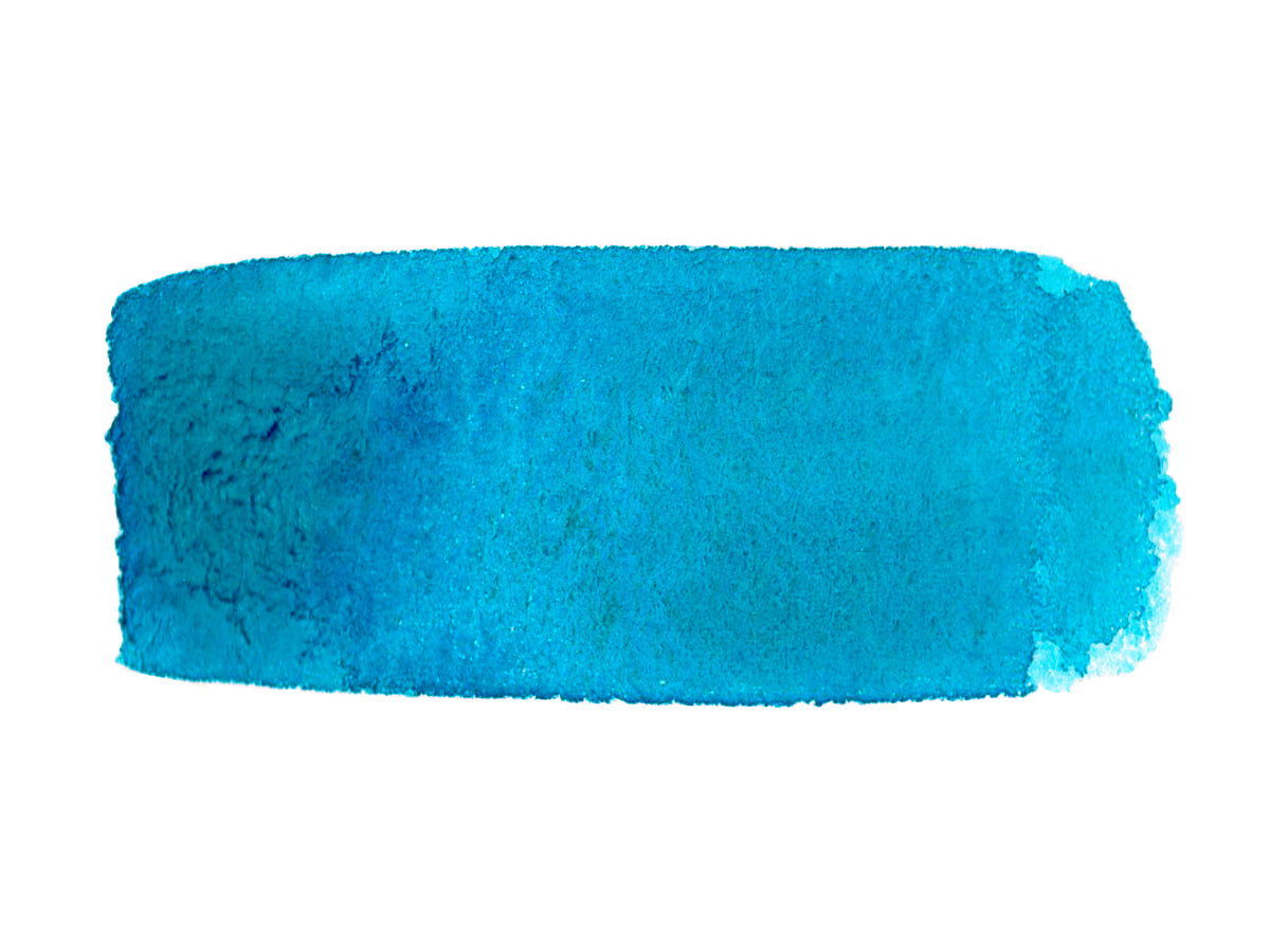 A hand painted swatch of CfM Aqua.