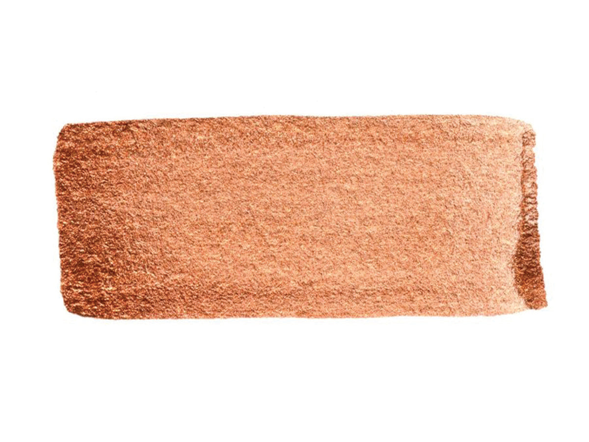 A hand painted swatch of Copper.