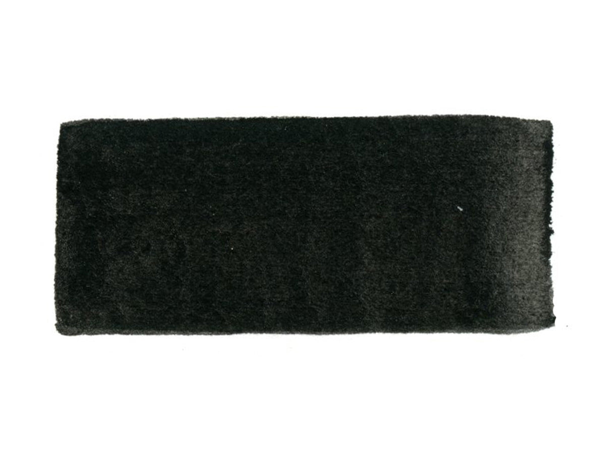 A hand painted swatch of Ivory Black.