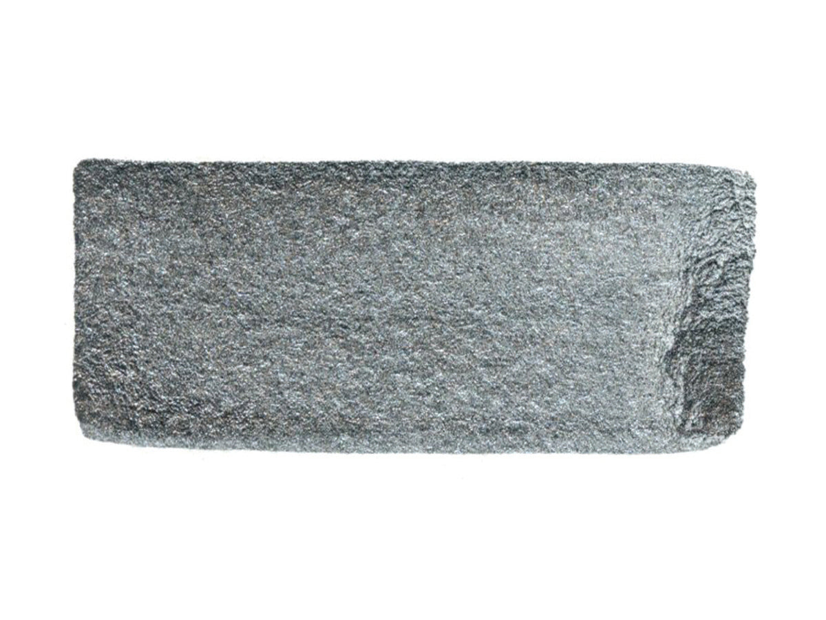 A hand painted swatch of Paliochrome Blue Silver.