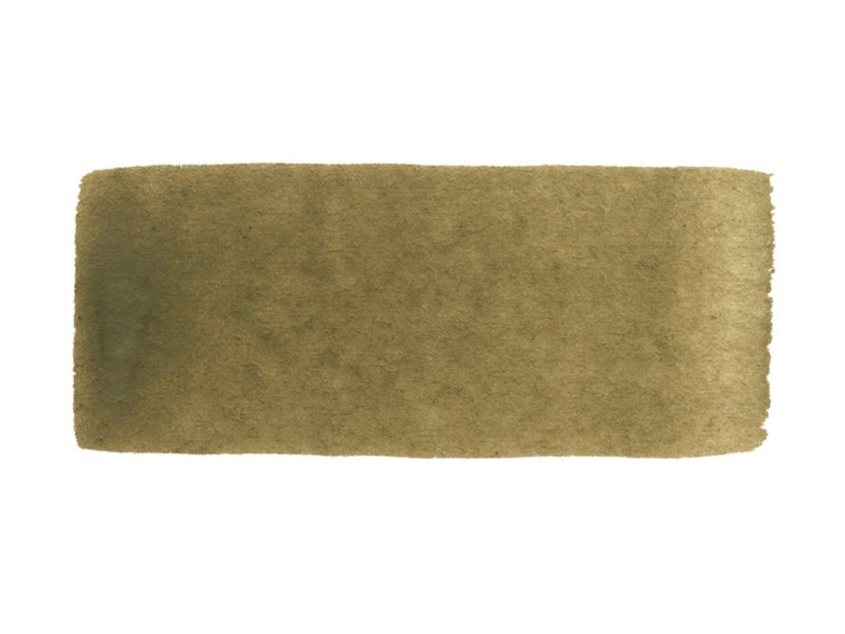 A hand painted swatch of Raw Umber Greenish.