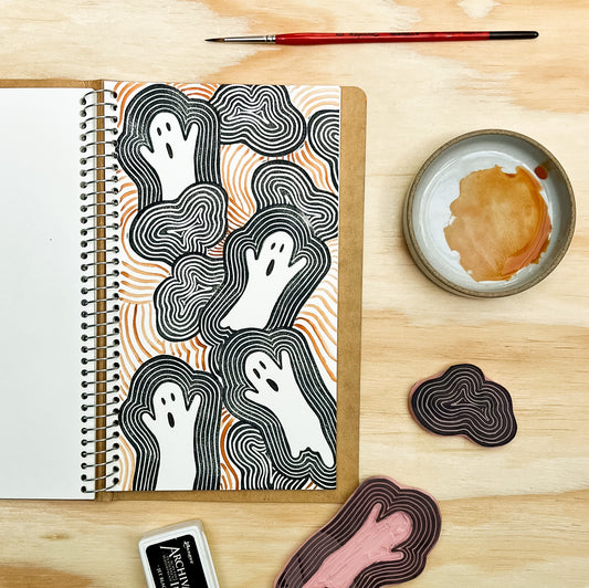 Ghostly Patterned Printmaking with Rachel Cummings