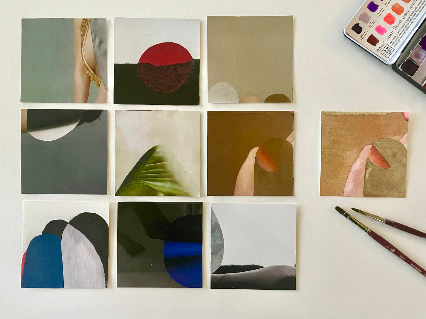 Painting from Collage Studies - Tomie Ohtake with Erin McCluskey Wheeler