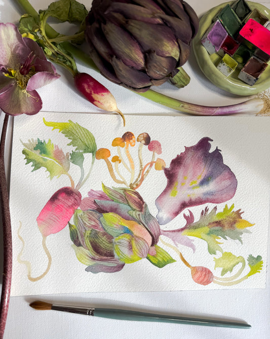 Painted Produce - Spring Legumes with Claire Wilson-Oghedo