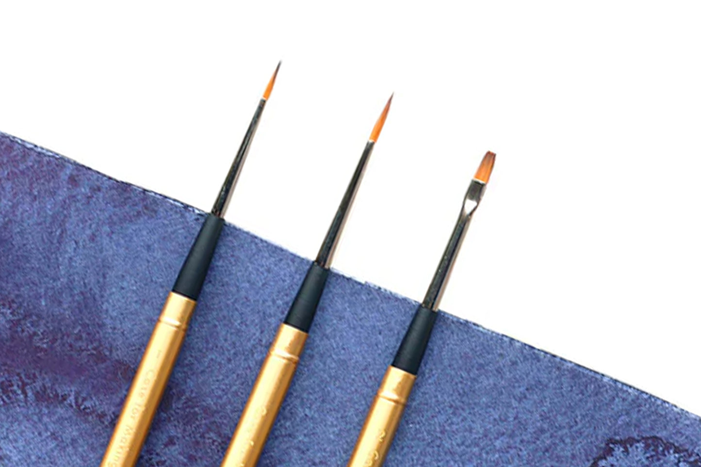 CfM Mini Matte Gold Travel Brushes