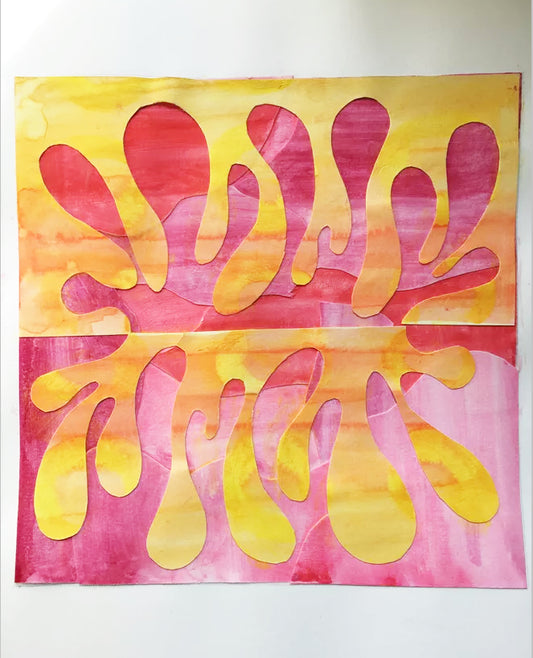 Rex Ray inspired Painted Paper Collages with Erin McCluskey Wheeler