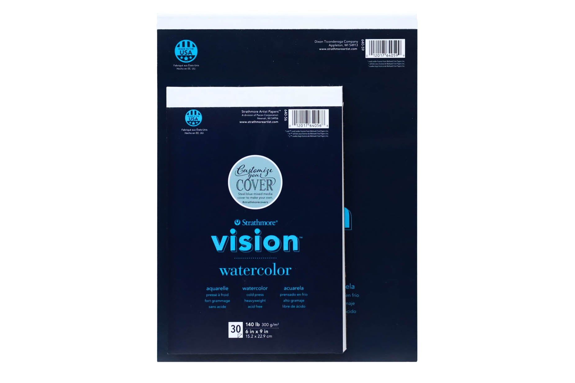 Strathmore Vision Watercolor Pad 9 x 12 Inches 140 lb 30 Sheets