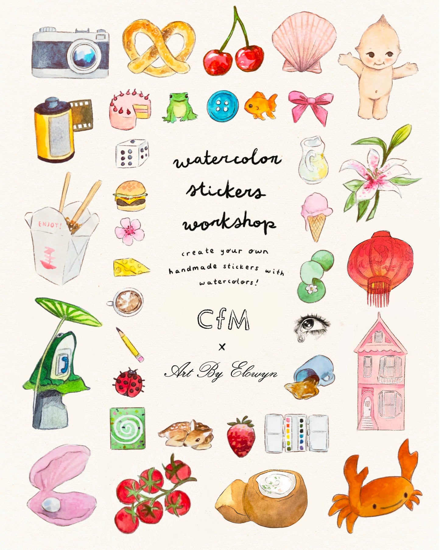 Watercolor Stickers with Elowyn Van Heusen