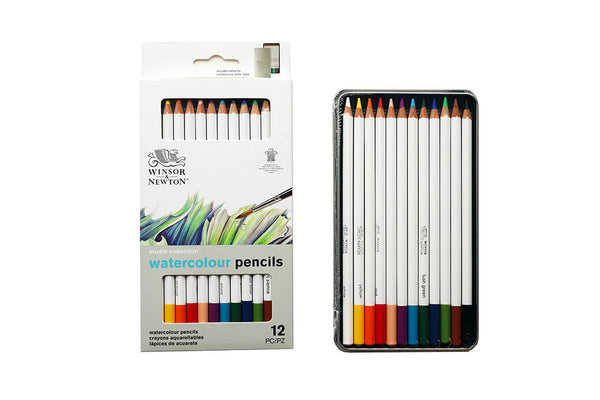 Watercolor Colored shops Pencils w/Wool Wrap Case