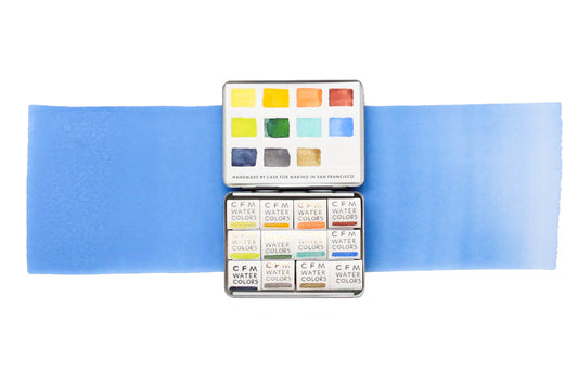 JCAKES Ceramic Palette 12 Wells with Cover Watercolor Palette Porcelain  Ceramic Palette Palette Paint Palette (Color : White12Well with lid)