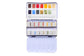 Case for Making pans filled with handmade watercolor paint, ready to be placed into the 14-Color Combo Watercolor Palette.