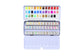 Case for Making pans filled with handmade watercolor paint, ready to be placed into the 36-Color Core Collection Watercolor Palette.