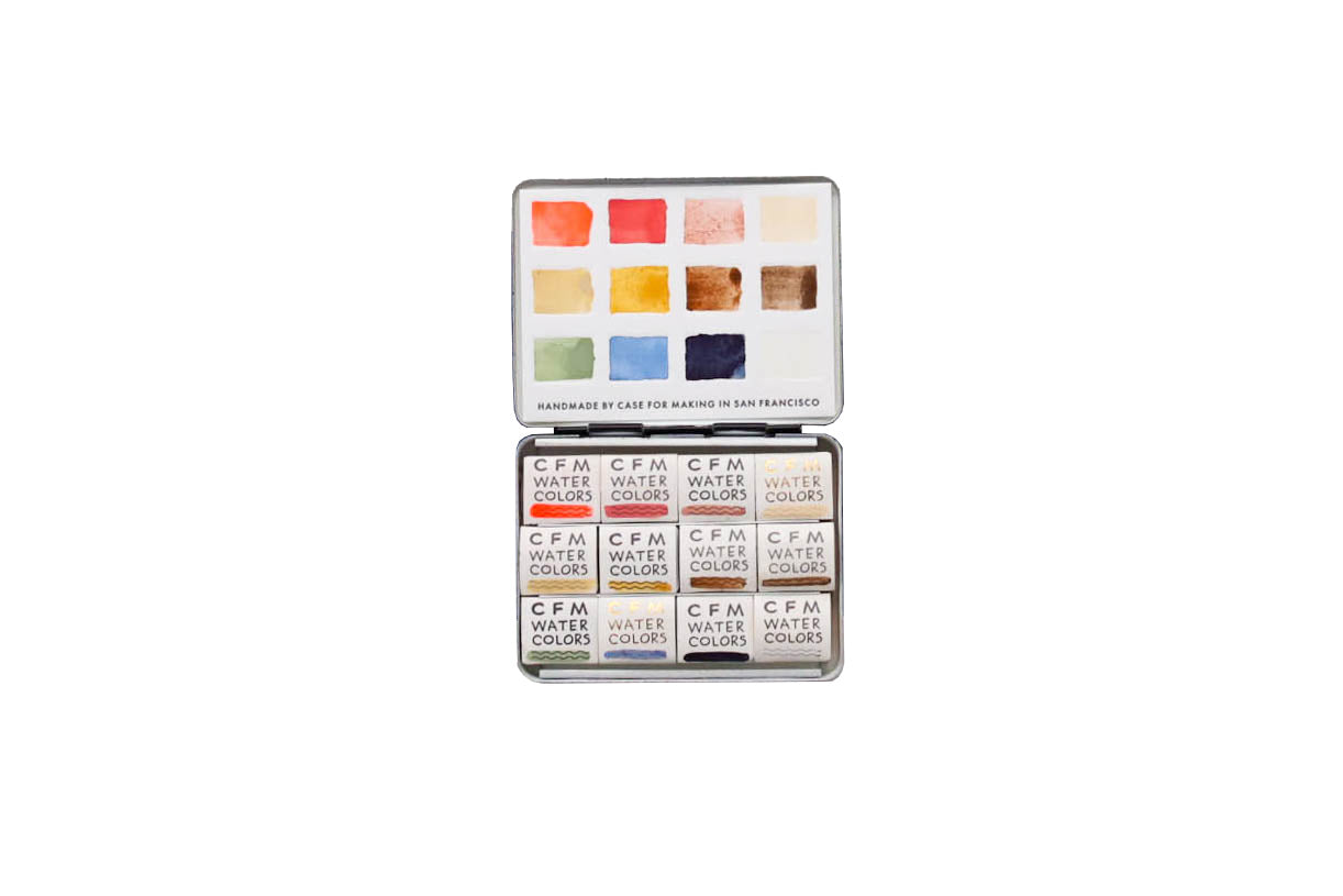 Additional product photo of the 12-Color Portrait Watercolor Travel Palette.