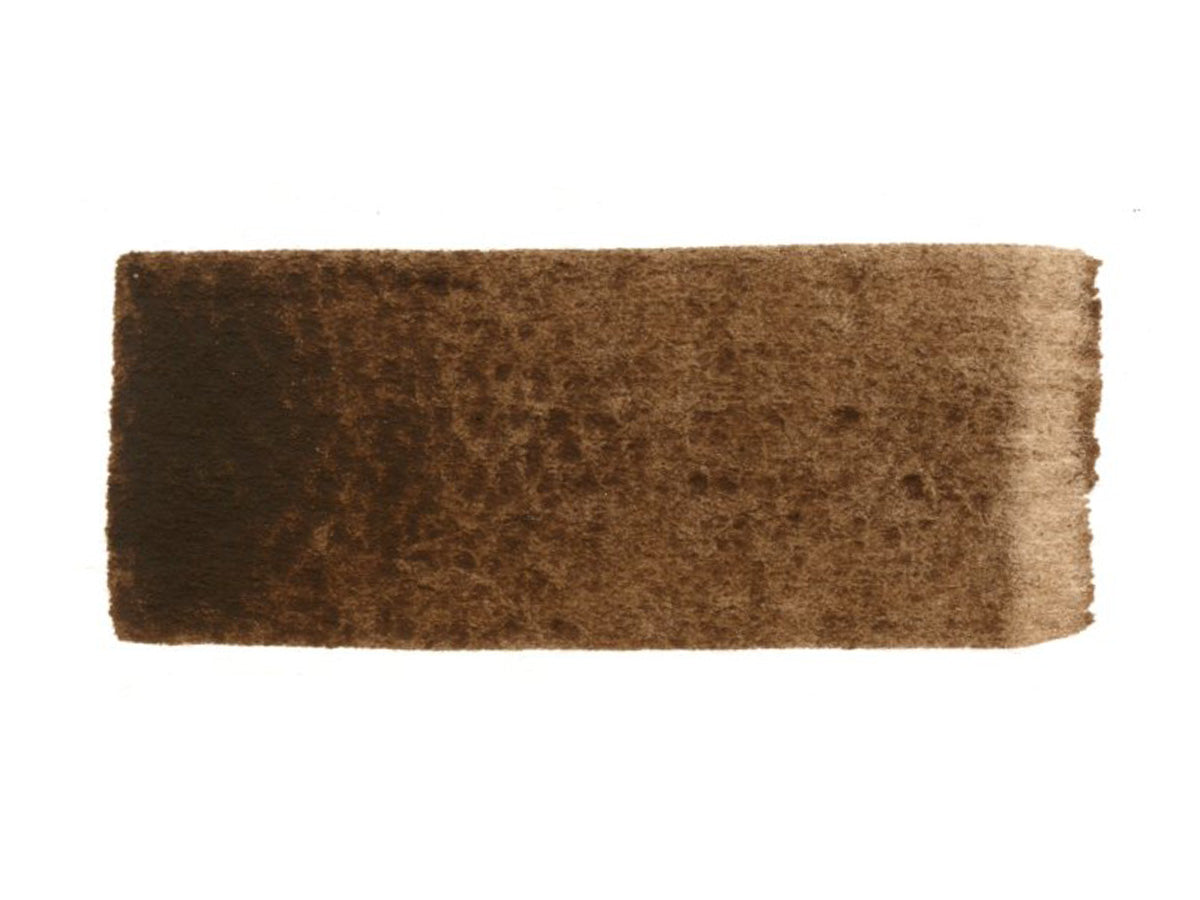 A hand painted swatch of Burnt Umber Dark.