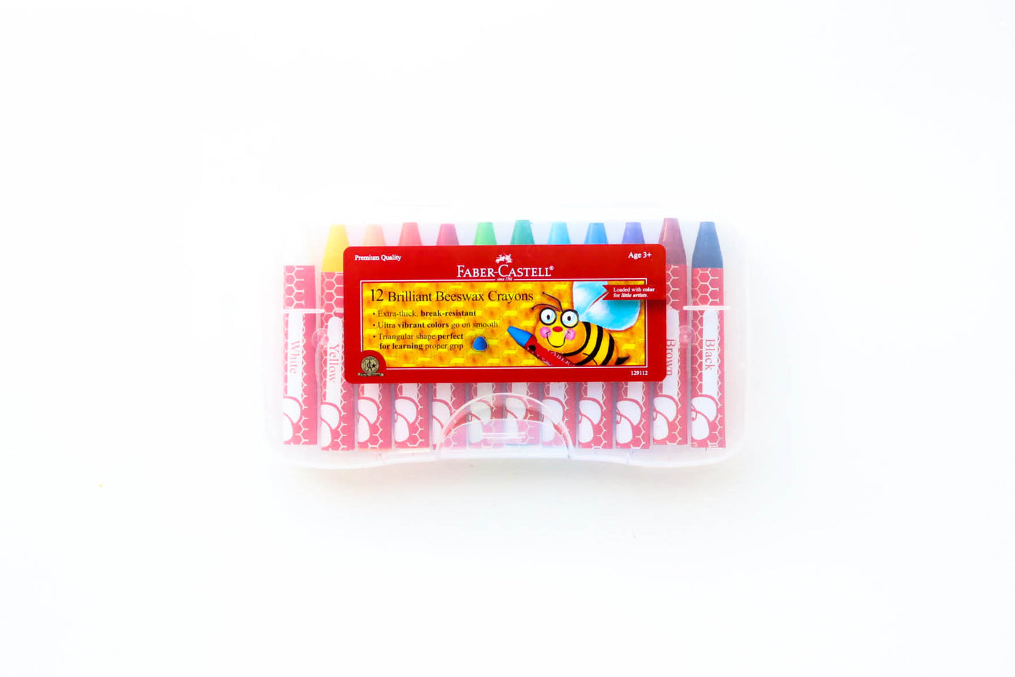 24 Brilliant Beeswax Crayons in Storage Case - #129124 – Faber