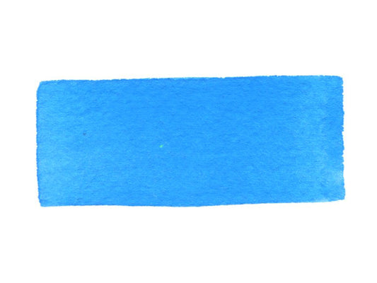A hand painted swatch of Fluorescent Blue.