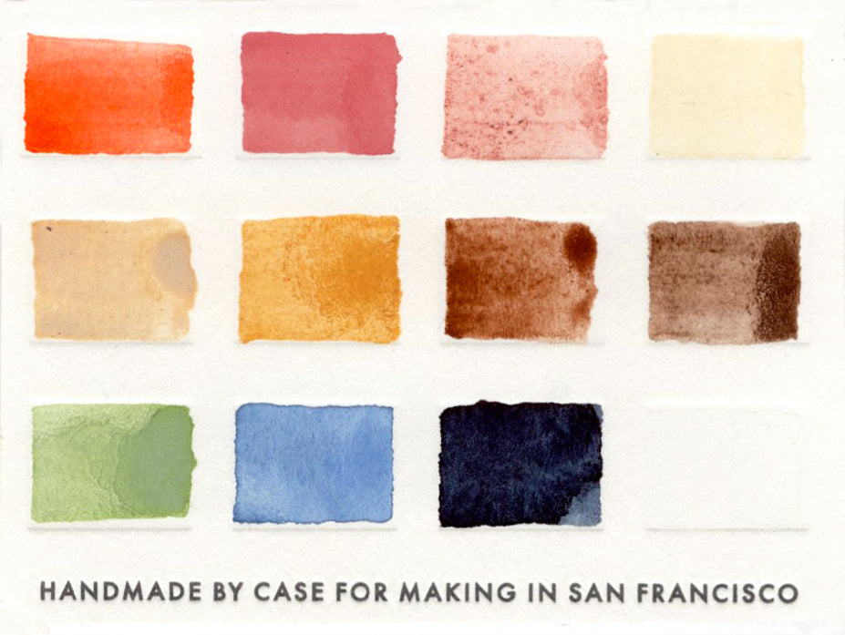 A close up of the pre-painted Portrait Palette swatch card.