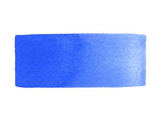 A hand painted swatch of Ultramarine Blue Light.